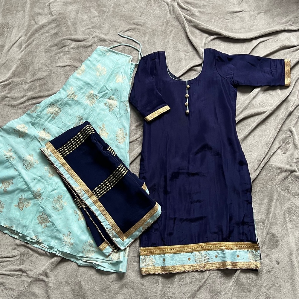 Beautiful Blue Plazzo Suit 🦋